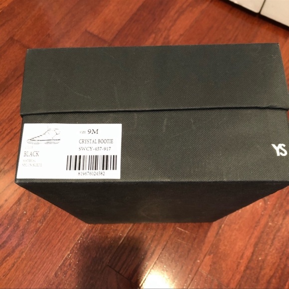 Yosi Samra Crystal Padded Nylon Ankle Boots in Black - Picture 4 of 5